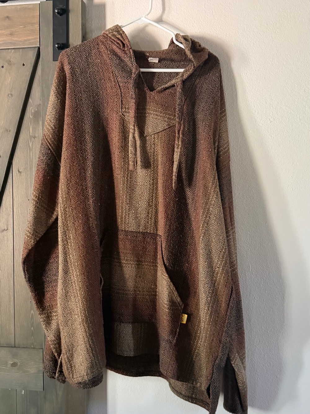 Lina Men's Crewneck Hoodie in Brown and Tan Ombre